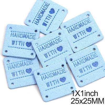Kézzel készített, szerelemmel címkék címkék kézzel készített címkék ruhákhoz vegyes színű bőr címkék dekoráció ajándékok kalapok ruházati kiegészítők 20 db