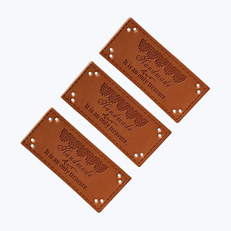 Ručno izrađene s čipkastim bočnim kožnim naljepnicama Slova s blagom Ručni rad Šivane oznake za cipele Marka traperica Kožni dodaci za obrt