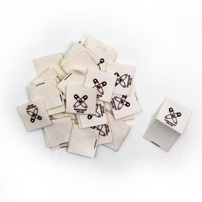 50kom platnenih naljepnica Ručno izrađene naljepnice na presavijanje Oznake s uzorkom ovčjeg srca Ručno izrađene naljepnice za pletene kape Otisnute pamučno tkane šivane oznake