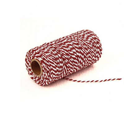 100 m sarkana balta aukla kokvilnas ceptuvju aukla, kas lieliski piemērota cepšanai miesniekiem amatniecībai dārzkopībai kāzu ballīšu dekorēšanai dāvanu iesaiņošanai