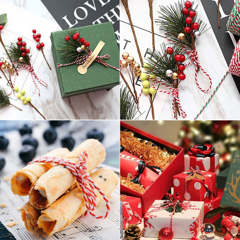 100 m sarkana balta aukla kokvilnas ceptuvju aukla, kas lieliski piemērota cepšanai miesniekiem amatniecībai dārzkopībai kāzu ballīšu dekorēšanai dāvanu iesaiņošanai