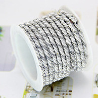 3M / Roll Gold Sidabro šilko dekoravimo laidas „Pasidaryk pats“ amatų reikmenys Drabužių dovanų etiketė Virvė Basteln Rankų darbo drabužių siuvimo medžiagos Touw