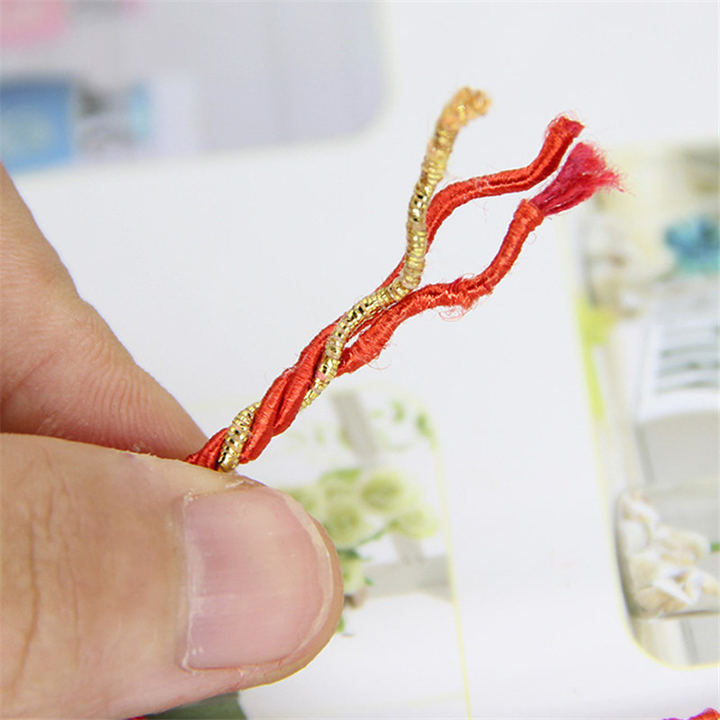 3M / Roll Gold Sidabro šilko dekoravimo laidas „Pasidaryk pats“ amatų reikmenys Drabužių dovanų etiketė Virvė Basteln Rankų darbo drabužių siuvimo medžiagos Touw