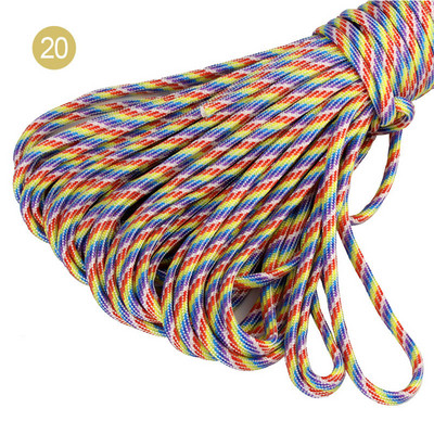 100 stopa u boji 5 mm 7 niti jezgri Paracord for Survival 550 Parachute Cord Uzica Kampiranje Penjanje Kampiranje Uže Planinarenje Odjeća