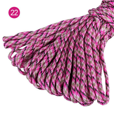 100 stopa u boji 5 mm 7 niti jezgri Paracord for Survival 550 Parachute Cord Uzica Kampiranje Penjanje Kampiranje Uže Planinarenje Odjeća