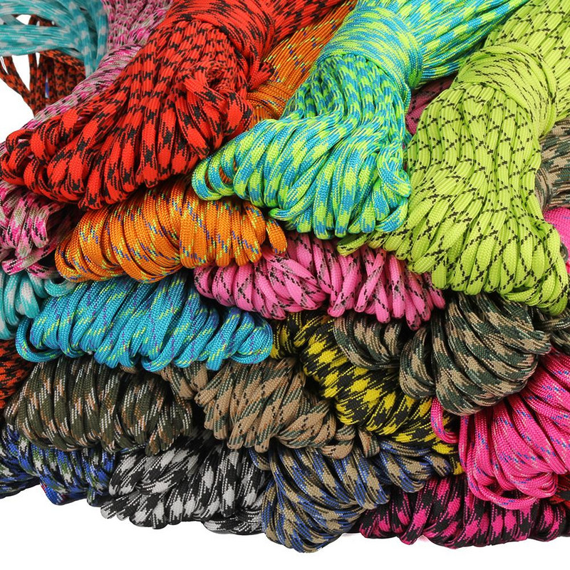 100 stopa u boji 5 mm 7 niti jezgri Paracord for Survival 550 Parachute Cord Uzica Kampiranje Penjanje Kampiranje Uže Planinarenje Odjeća