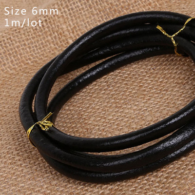 Vânzare fierbinte de înaltă calitate, în formă rotundă, din piele naturală, sfoară de ascuns, sfoară neagră pentru accesorii de cusut manual