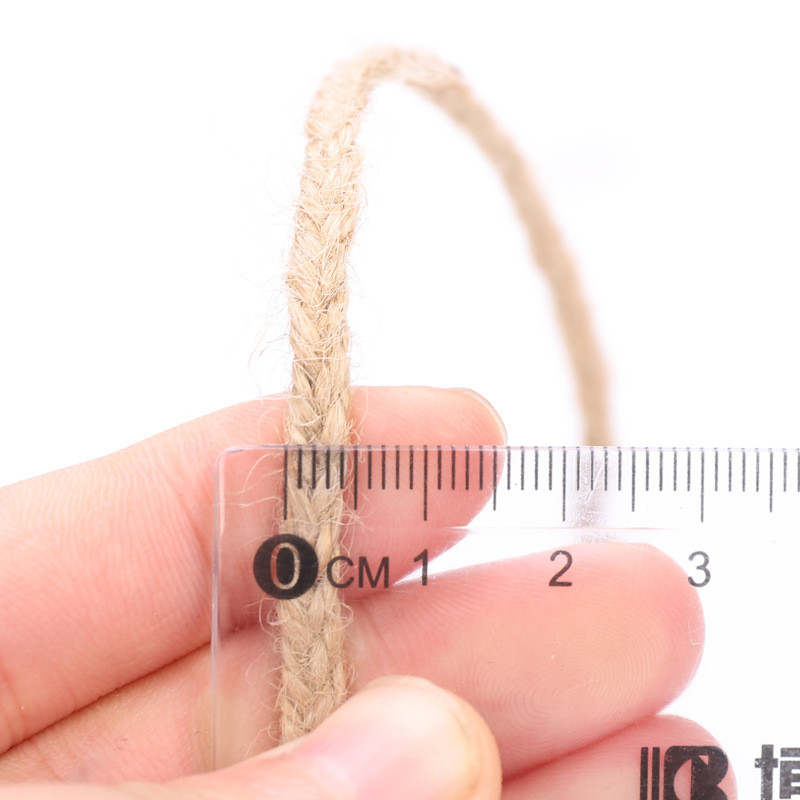 5m x 5mm Prirodni konoplji od konoplje Pletena Hessian vrpca Ručno izrađeni DIY rukotvorini Žice Konop Uže Vintage Rustikalni dodaci za uređenje doma