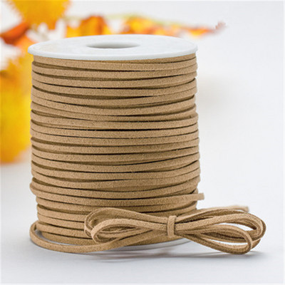 2,6 MM 5 jardi, 33 boje, ravni korejski remen od pletenice od umjetne antilop kože, korejska baršunasta koža za izradu nakita, ručno rađena narukvica