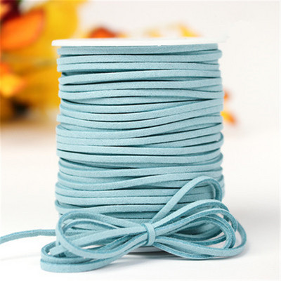 2,6 MM 5 jardi, 33 boje, ravni korejski remen od pletenice od umjetne antilop kože, korejska baršunasta koža za izradu nakita, ručno rađena narukvica