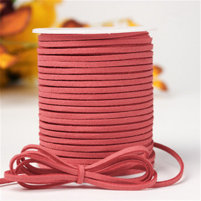 2,6 MM 5 jardi, 33 boje, ravni korejski remen od pletenice od umjetne antilop kože, korejska baršunasta koža za izradu nakita, ručno rađena narukvica