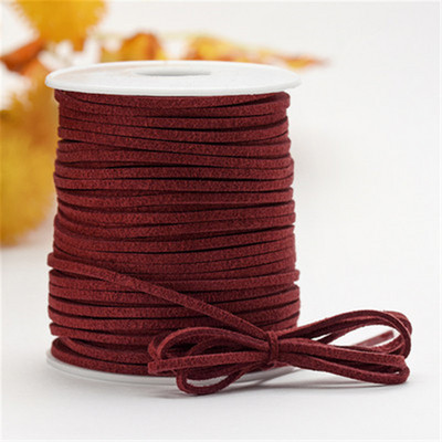 2,6 MM 5 jardi, 33 boje, ravni korejski remen od pletenice od umjetne antilop kože, korejska baršunasta koža za izradu nakita, ručno rađena narukvica