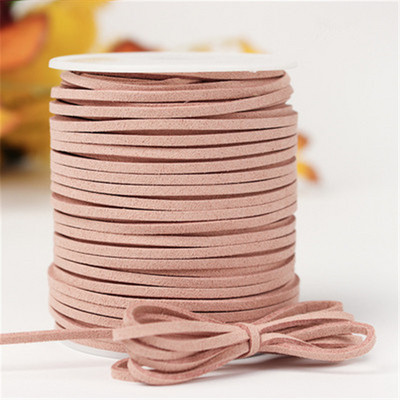 2,6 MM 5 jardi, 33 boje, ravni korejski remen od pletenice od umjetne antilop kože, korejska baršunasta koža za izradu nakita, ručno rađena narukvica