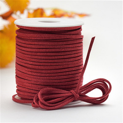 2,6 MM 5 jardi, 33 boje, ravni korejski remen od pletenice od umjetne antilop kože, korejska baršunasta koža za izradu nakita, ručno rađena narukvica