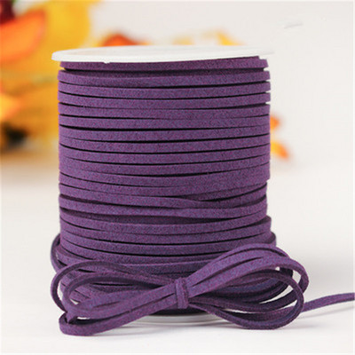 2,6 MM 5 jardi, 33 boje, ravni korejski remen od pletenice od umjetne antilop kože, korejska baršunasta koža za izradu nakita, ručno rađena narukvica