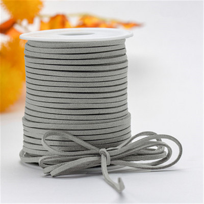 2,6 MM 5 jardi, 33 boje, ravni korejski remen od pletenice od umjetne antilop kože, korejska baršunasta koža za izradu nakita, ručno rađena narukvica