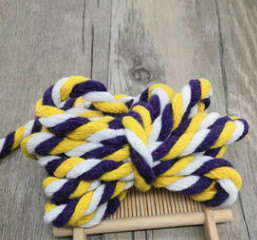 5 metrų 6 mm medvilnės virvė, dekoratyvinė susukta laido virvė rankų darbo dekoravimui, pasidaryk pats.