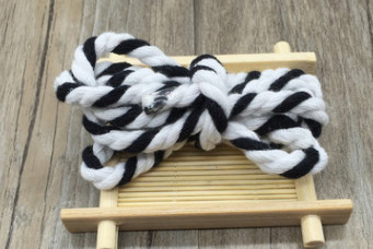 5 metrų 6 mm medvilnės virvė, dekoratyvinė susukta laido virvė rankų darbo dekoravimui, pasidaryk pats.