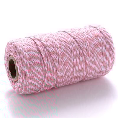 100M 2 mm Šareni makrame kabel Pamučni konop Konac Konac Bohemia Wedding Crafts DIY Ručno šivanje Home Wall Party Decor