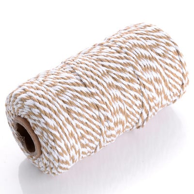 100M 2 mm Šareni makrame kabel Pamučni konop Konac Konac Bohemia Wedding Crafts DIY Ručno šivanje Home Wall Party Decor