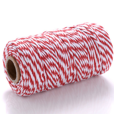 100M 2 mm Šareni makrame kabel Pamučni konop Konac Konac Bohemia Wedding Crafts DIY Ručno šivanje Home Wall Party Decor