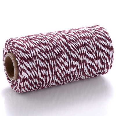 100M 2 mm Šareni makrame kabel Pamučni konop Konac Konac Bohemia Wedding Crafts DIY Ručno šivanje Home Wall Party Decor