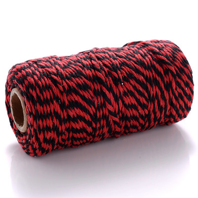 100M 2 mm Šareni makrame kabel Pamučni konop Konac Konac Bohemia Wedding Crafts DIY Ručno šivanje Home Wall Party Decor