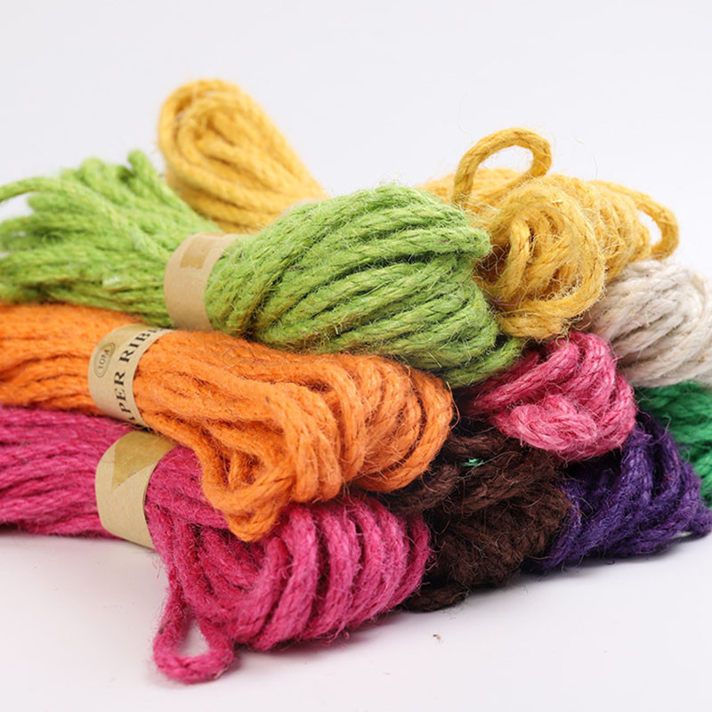 6 mm 10 M sjajna jutena užad Konop od jutene vrpce Užad Rasvjeta DIY rukotvorine Zamotavanje darova Crno-crvene užadi za ukrašavanje boca