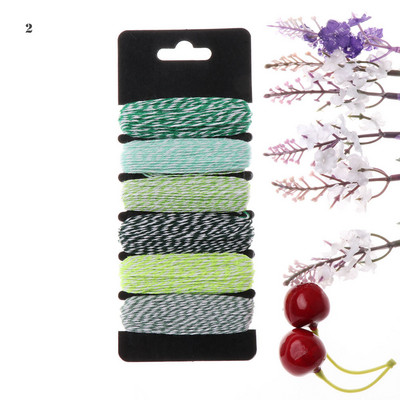 4 sluoksnių plona mišri dvispalvė kepimo virvė medvilninė virvė, skirta „pasidaryk pats“ dovanų pakavimui „Scrapbooking“ Vestuvių gimtadienio puošmena Nauja