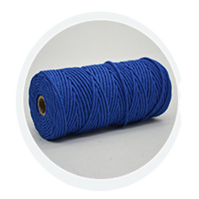 Makrama aukla 3 mm dabīgas kokvilnas aukla, 12 ruļļi, 4 šķiedru krāsaina makrama aukla, krāsaina kokvilnas virve adīšanai.