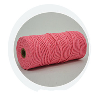 Makrama aukla 3 mm dabīgas kokvilnas aukla, 12 ruļļi, 4 šķiedru krāsaina makrama aukla, krāsaina kokvilnas virve adīšanai.