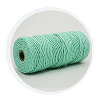 Makrama aukla 3 mm dabīgas kokvilnas aukla, 12 ruļļi, 4 šķiedru krāsaina makrama aukla, krāsaina kokvilnas virve adīšanai.