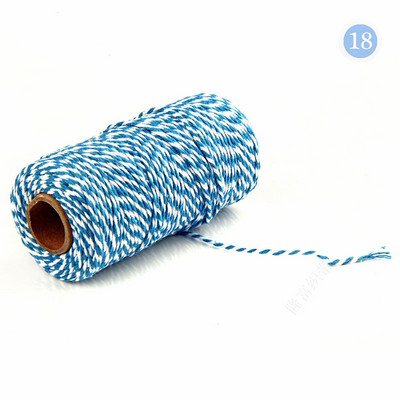 100M 2 mm Macrame pamučna užad Konopac Konop Šivanje DIY Uže u boji Vrpca Rukotvorina Konac Konac Kućni tekstil Dekoracija za vjenčanje