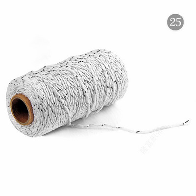 100M 2 mm Macrame pamučna užad Konopac Konop Šivanje DIY Uže u boji Vrpca Rukotvorina Konac Konac Kućni tekstil Dekoracija za vjenčanje