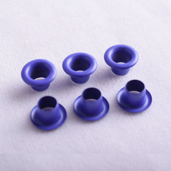 Πολύχρωμες γρίλιες ραψίματος - 6 Χρώμα 4mm Metal Eyelets Round Hole Grommets DIY Rivet Leathercraft Accessories for Bead