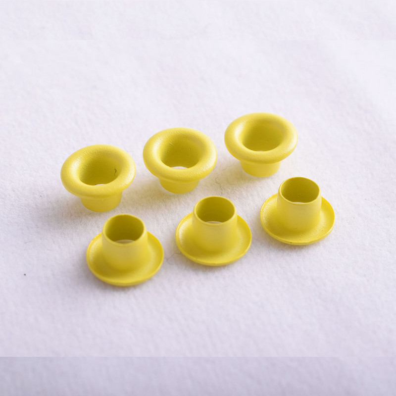 Šarene ušice Ušice za šivanje - 6 metalnih ušica u boji od 4 mm Uvodne ušice s okruglim rupama DIY zakovice Kožni dodaci za perle