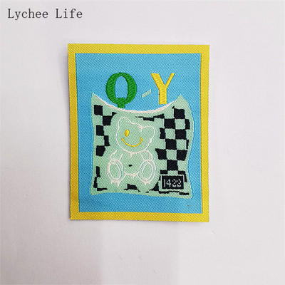 Lychee Life 5Pcs Ins Cartoon Bear Etikete za šivanje odjeće Ručno izrađene oznake za odjeću DIY Rukotvorine za šivanje odjeće