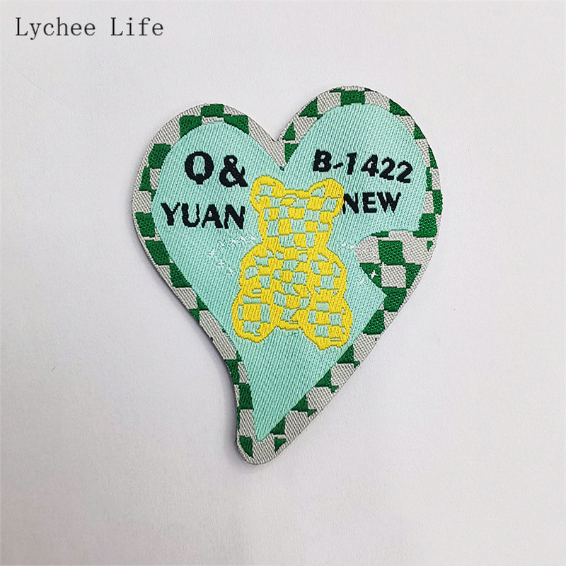 Lychee Life 5Pcs Ins Cartoon Bear Etikete za šivanje odjeće Ručno izrađene oznake za odjeću DIY Rukotvorine za šivanje odjeće