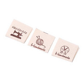 100 kom 4x2cm šivaći stroj/škare/naljepnica za ovratnik odjeće s kuglicom pređe, tkana naljepnica za odjeću za dodatke za šivanje odjeće