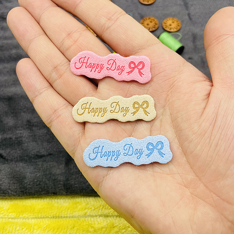 40 vnt./pak. Dirbtinės odos pu siūti etiketės Drabužių siuvimas gaminių etiketės megztiems nėrimo gaminiams Drabužių mezginiai