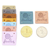 Pribor za šivanje 20 komada kvadratnih naljepnica Ručno izrađene oznake za odjeću Oznake od PU kože Uradi sam šeširi za pletenje Ručno izrađene naljepnice Poklon dekor