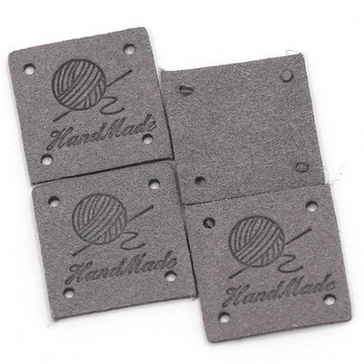 Pribor za šivanje 20 komada kvadratnih naljepnica Ručno izrađene oznake za odjeću Oznake od PU kože Uradi sam šeširi za pletenje Ručno izrađene naljepnice Poklon dekor