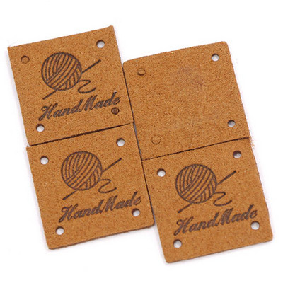 Pribor za šivanje 20 komada kvadratnih naljepnica Ručno izrađene oznake za odjeću Oznake od PU kože Uradi sam šeširi za pletenje Ručno izrađene naljepnice Poklon dekor