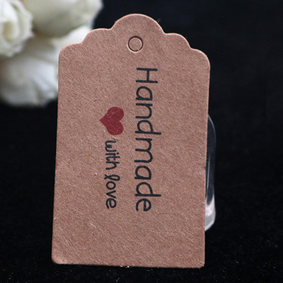 Etikety na narodeninové balenie 100 ks hnedých kraftových/bielych papierových visačiek s poďakovaním, DIY etiketa s mušľou, svadobná darčeková ozdobná visačka 3*5cm