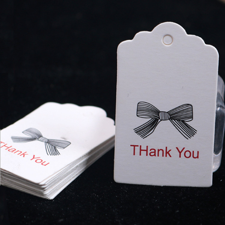 Etikety na narodeninové balenie 100 ks hnedých kraftových/bielych papierových visačiek s poďakovaním, DIY etiketa s mušľou, svadobná darčeková ozdobná visačka 3*5cm