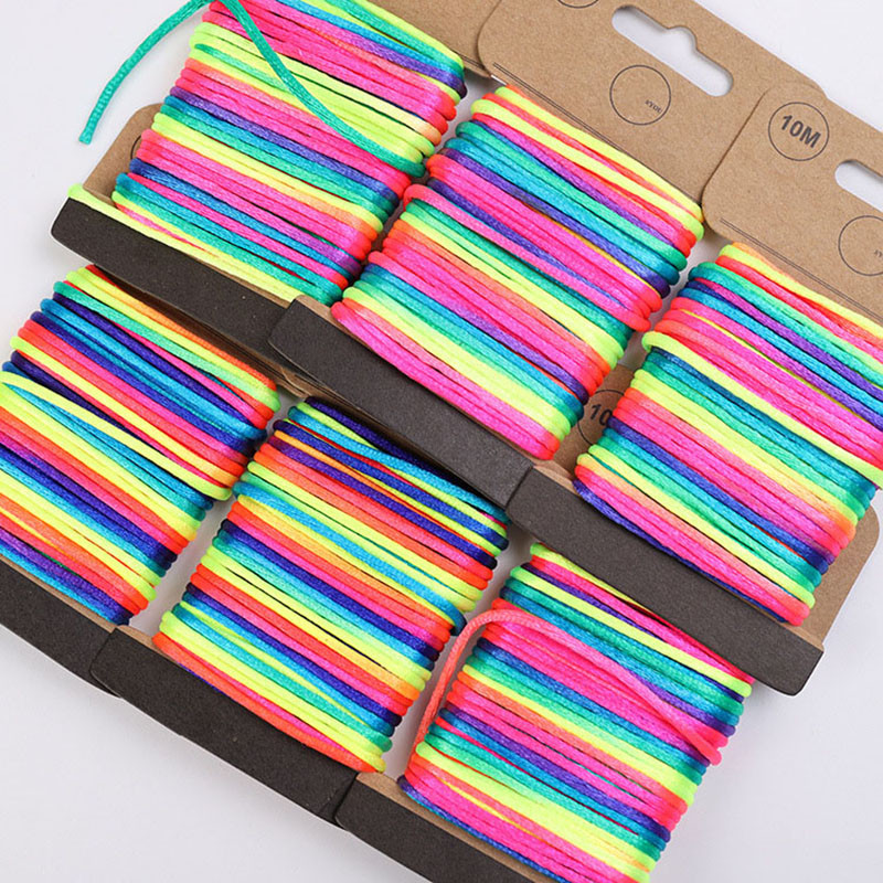 10M 2,5 mm narukvica Pletena užad Užad duginih boja Užad visoke čvrstoće Oprema za uže za padobran Paracord pribor