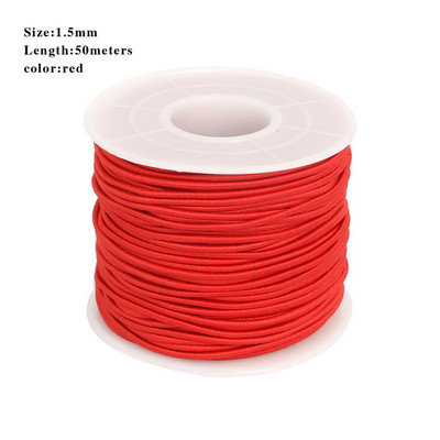 Diametrs 0,8/1,2/1,5 mm apaļa, elastīga aukla, izstiepta vītne/stīga/virve DIY rotaslietu izgatavošanai, kaklarotas rokassprādzes materiālu piegāde