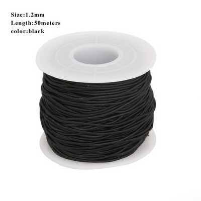 Diametrs 0,8/1,2/1,5 mm apaļa, elastīga aukla, izstiepta vītne/stīga/virve DIY rotaslietu izgatavošanai, kaklarotas rokassprādzes materiālu piegāde