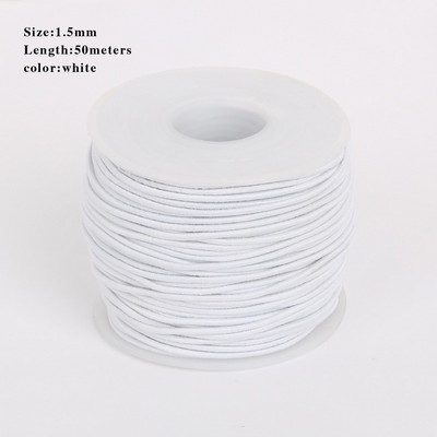 Diametrs 0,8/1,2/1,5 mm apaļa, elastīga aukla, izstiepta vītne/stīga/virve DIY rotaslietu izgatavošanai, kaklarotas rokassprādzes materiālu piegāde