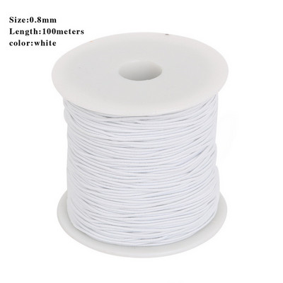 Diametrs 0,8/1,2/1,5 mm apaļa, elastīga aukla, izstiepta vītne/stīga/virve DIY rotaslietu izgatavošanai, kaklarotas rokassprādzes materiālu piegāde